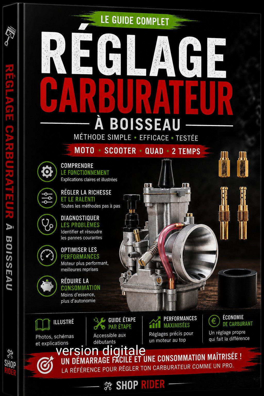 Manuel technique DIGITAL Réglage carburateur MOTO, SCOOTER ,BOOSTER ,MOB ,2T 4T